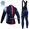 Fietskleding (Fietsshirt Lange Mouw + Lange Koersbroek) 2022 INEOS Grenadiers Winter Thermal Fleece - Donkerblauw